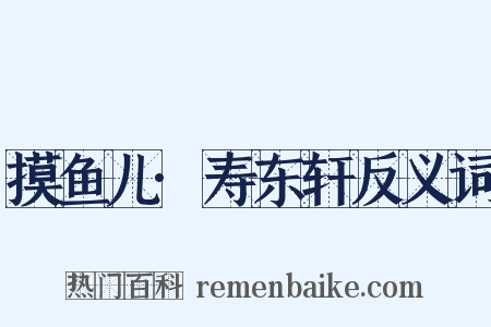 摸鱼儿·寿东轩反义词是什么意思的图片